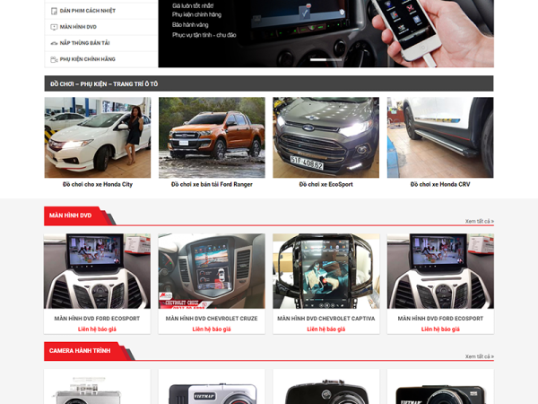Mẫu website đồ chơi ô tô wordpress