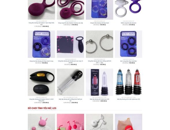 Mẫu Website bán đồ sinh lý chơi tình d 18 chuẩn đẹp