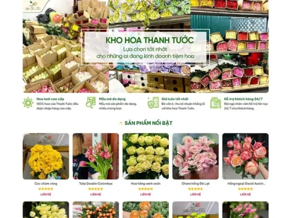 Mẫu Website cửa hàng bán hoa 05 chuẩn đẹp