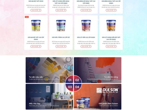 Mẫu Website bán sơn nước 3 chuẩn đẹp