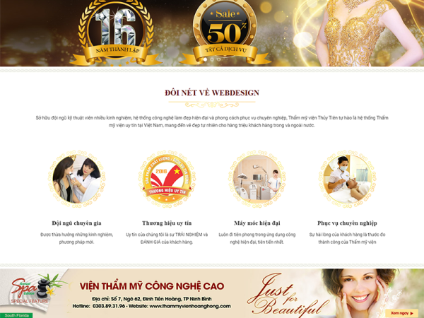 Mẫu website dịch vụ spa làm đẹp 2 wordpress