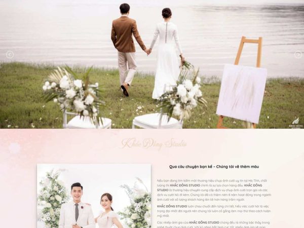 Mẫu website dịch vụ studio, chụp ảnh cưới 01