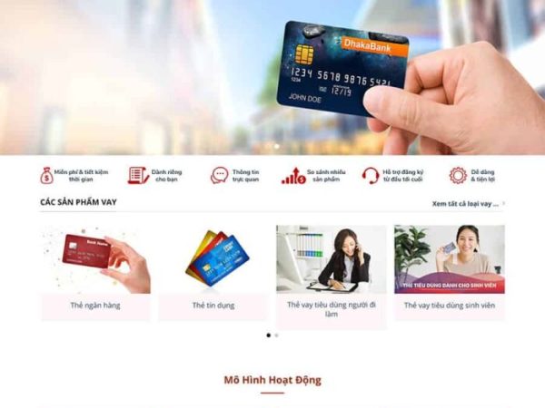 Mẫu website vay vốn, tài chính