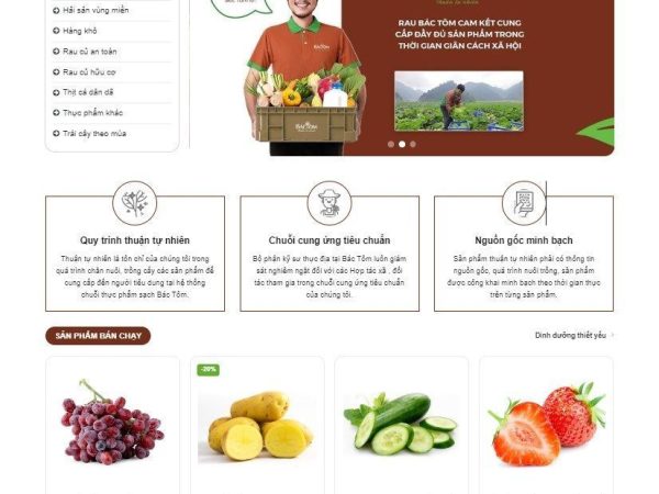 Mẫu Website bán tạp hóa 2
