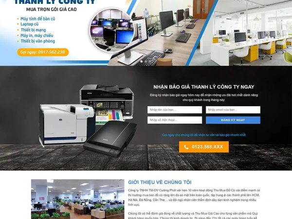 Mẫu Website thu mua, thanh lý đồ cũ 04 chuẩn đẹp