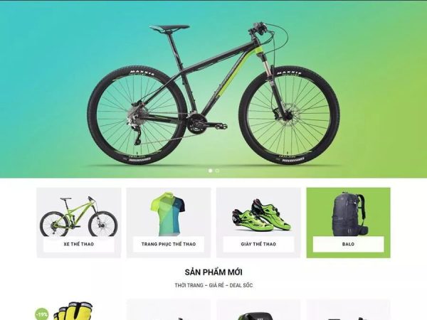Mẫu website wordpress bán xe đạp, đồ thể thao