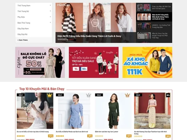 Mẫu Website thời trang 14 chuẩn đẹp