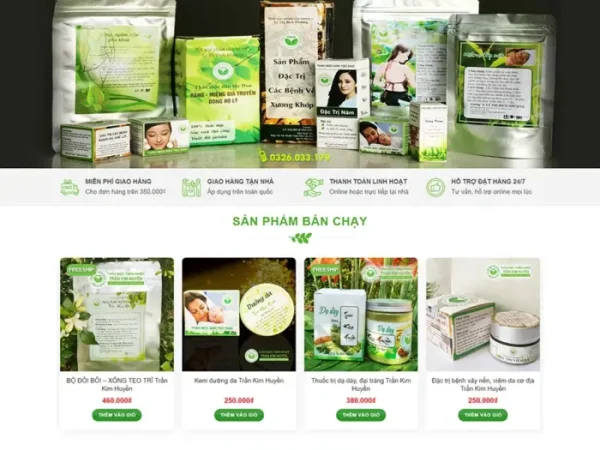 Website bán dược phẩm, thuốc nam 02 chuẩn đẹp