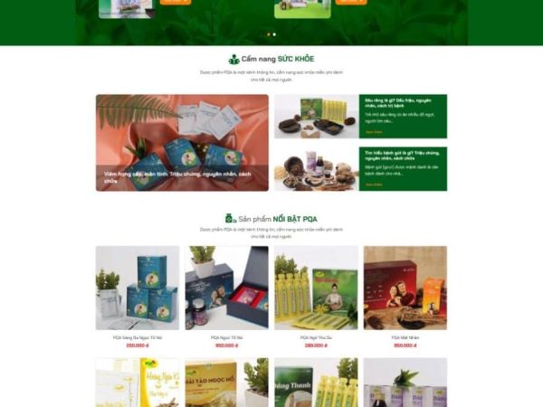 Mẫu Website bán thuốc nam 3 chuẩn đẹp
