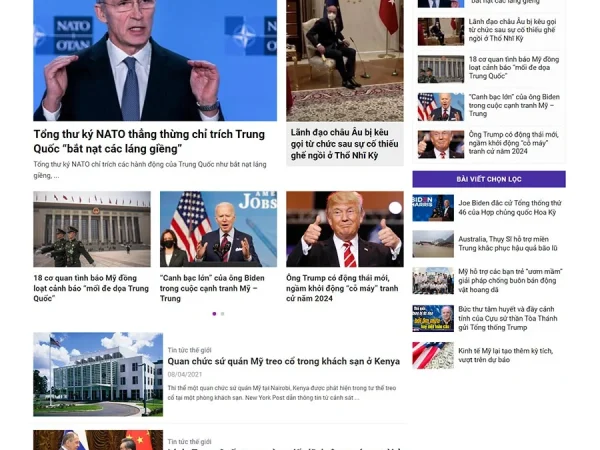 Mẫu Website tin tức 16 chuẩn đẹp