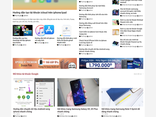 Mẫu website tin tức 4 wordpress