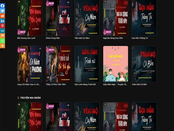 Mẫu Website nghe truyện audio chuẩn đẹp