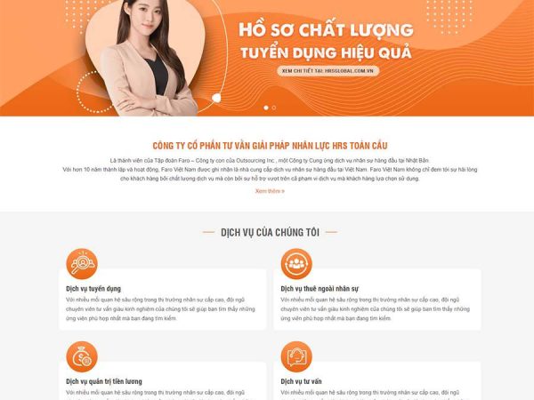 Mẫu website WordPress tuyển dụng, việc làm 03