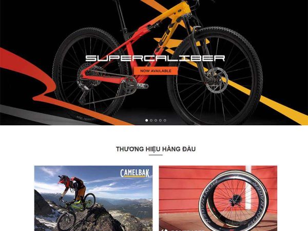 Mẫu website wordpress bán phụ kiện xe đạp