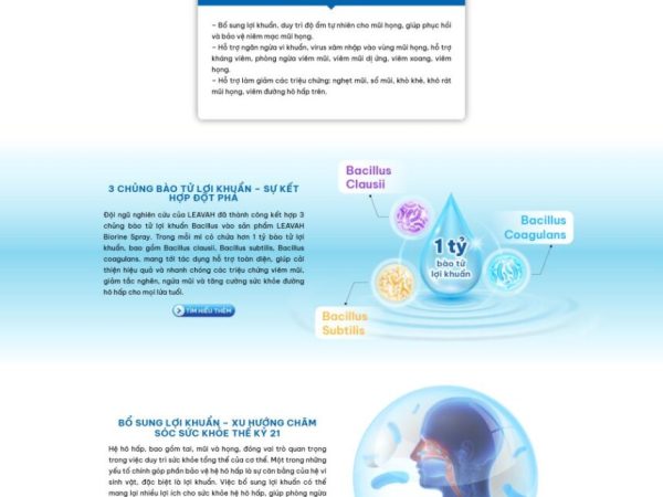 Mẫu Website bán thuốc xịt mũi chuẩn đẹp